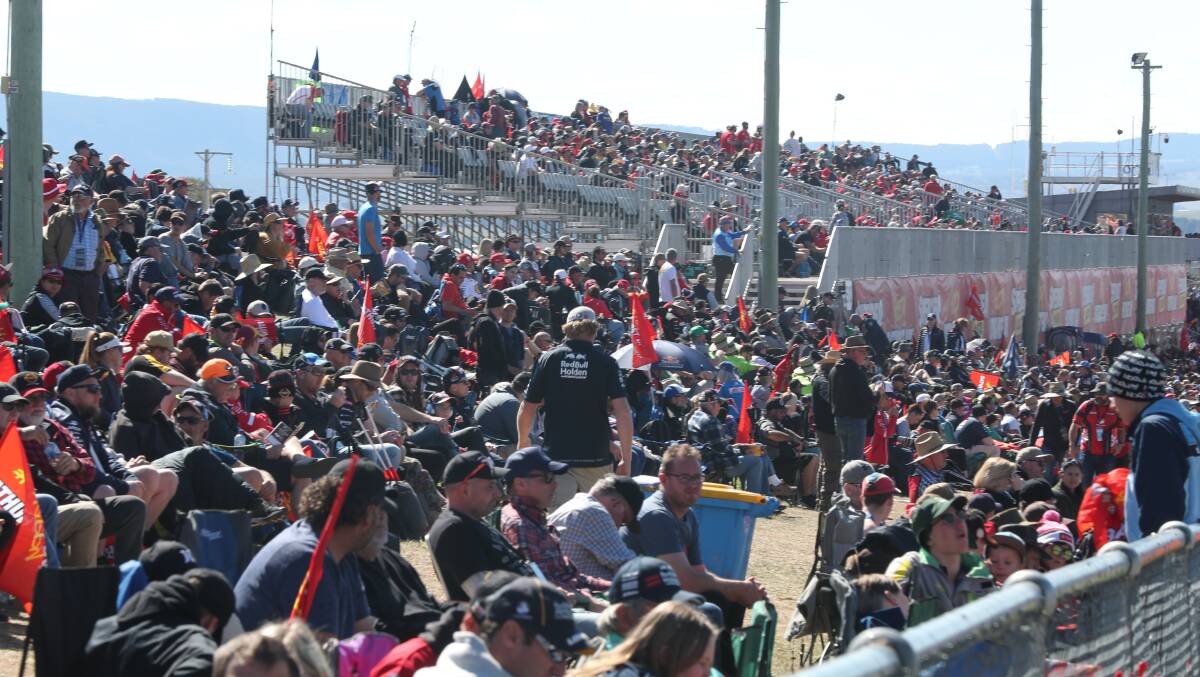It's been some time since full crowds have been at Mount Panorama for the Bathurst 1000, but organisers are hopeful of a 200,000+ crowd this year. Picture by Phil Blatch.