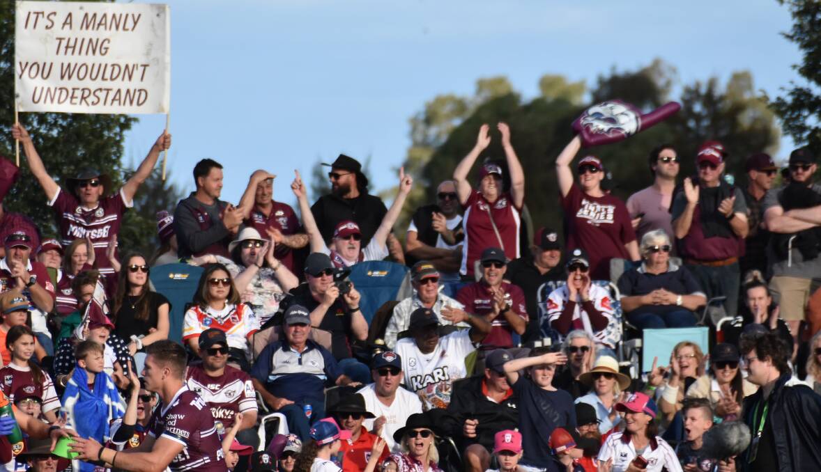 Manly fans at the Mudgee fixture in 2022. Picture by Jay-Anna Mobbs