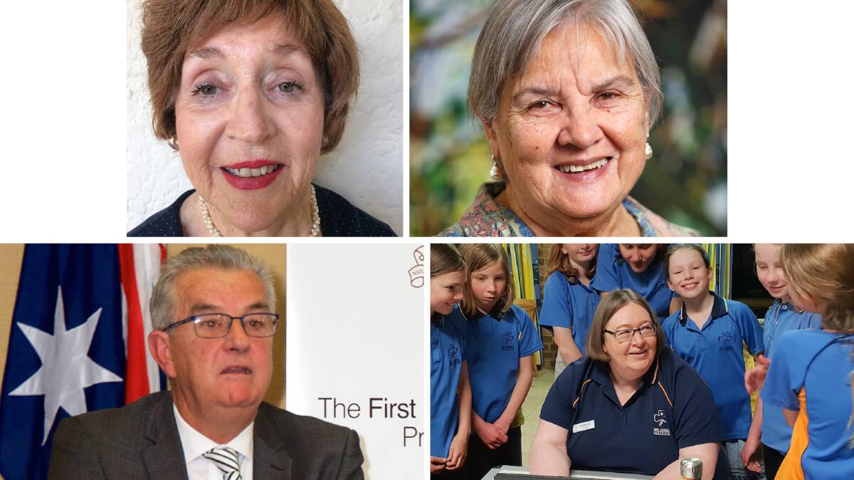 ACT's 2021 Senior Australian of the Year nominees: Clockwise from top left, Kerry Allen, Patricia Anderson, Bev Orr and Dr David Headon.