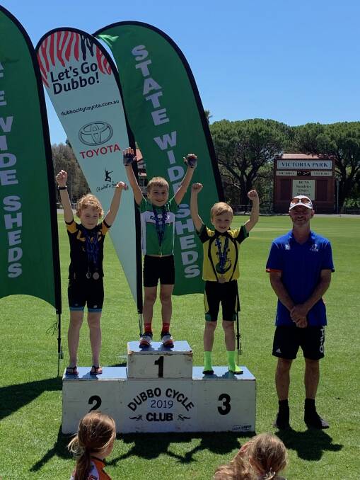Brilliant: Cooper Farr and his Gold Medal in the NSW Time Trial.