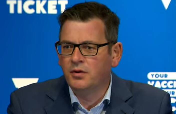 Premier Daniel Andrews speaking on Tuesday. Picture: ABC News.