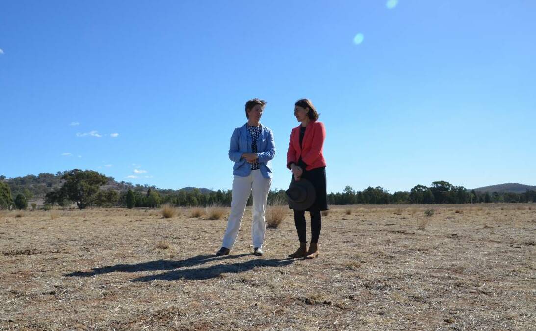 LATEST MOVE: Newly-appointed drought coordinator Pip Job and NSW premier Gladys Berejiklian. Photo: DAILY LIBERAL