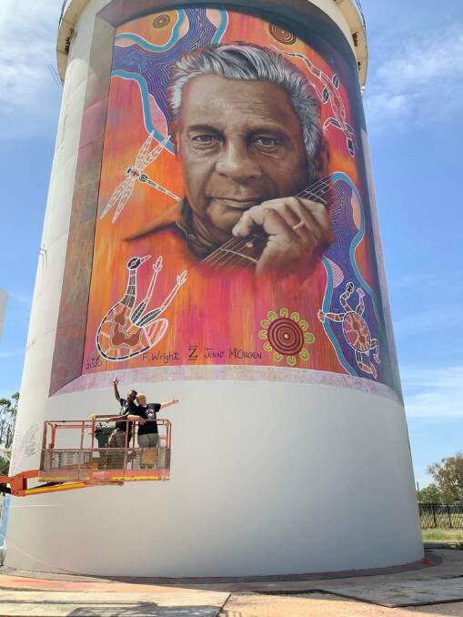 LEGEND: This work of Jimmy Little has been nominated for a major street art award.