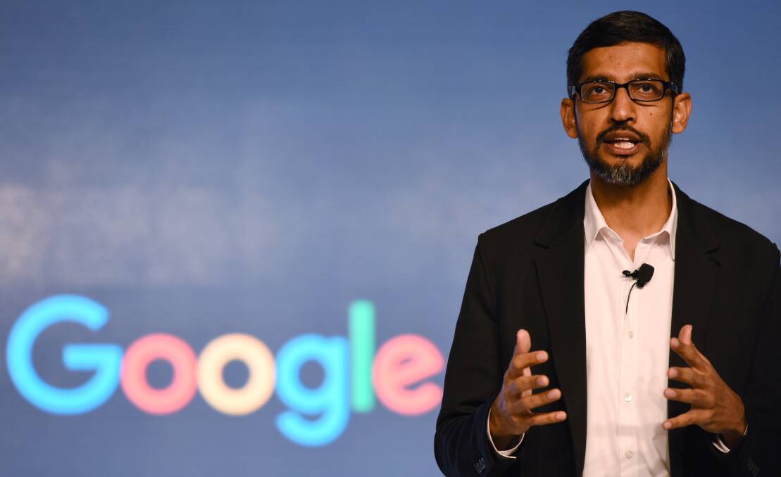 Google CEO Sundar Pichai held talks with Prime Minister Scott Morrison on Thursday about its future in Australia. Picture: Getty Images