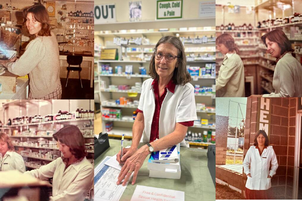 Rhonda White has been the sole pharmacist in Lightning Ridge for 40 years. Pictures supplied