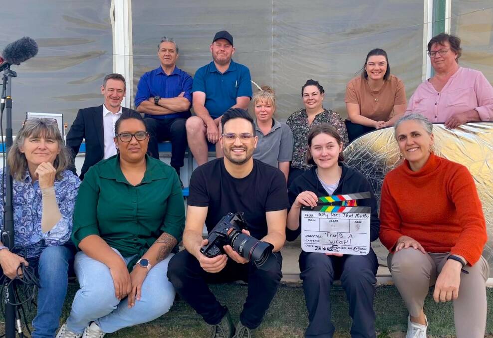 Participants at the recent Dubbo Filmmakers screen production workshop facilitated by Nathan Shooter (centre front). Picture by Dubbo Filmmakers.
