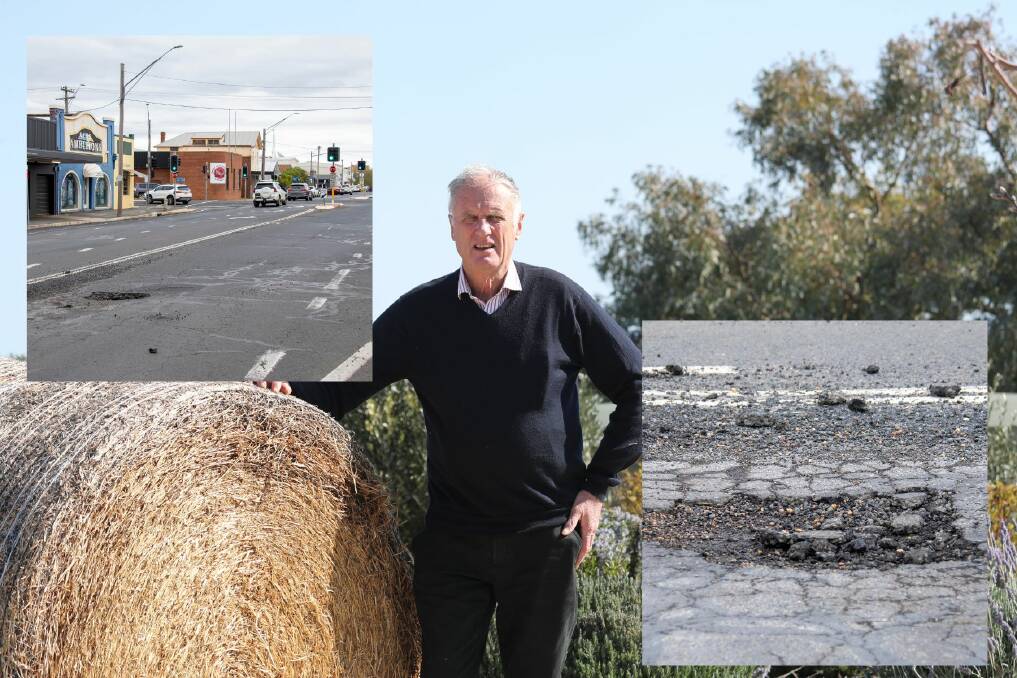 Dubbo Regional Council deputy mayor Richard Ivey speaks about the deteriorating roads in the region. 