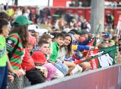 Kids of all ages watching the NRL match. Picture: Amy McIntyre 