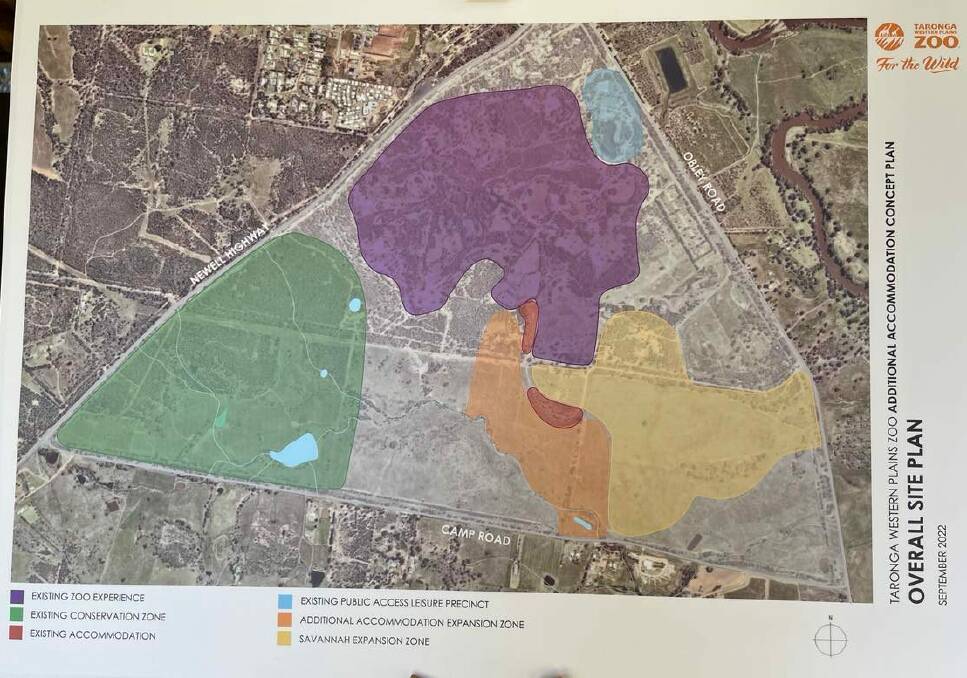 The orange and yellow areas will be developed. 