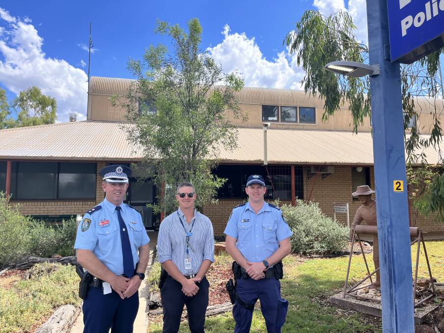 Acting Superintendent David Piddington, Senior Constable Mathew Huckle and Detective Sergeant John Rowland. Picture by NSW Police 