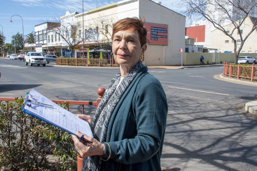 Margaret McDonald with the petition Dubbo Environment Group plan on handing to Dubbo Regional Council. Picture by Belinda Soole 