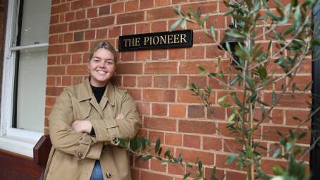 Lucy Samuels stands proudly out the front of The Pioneer. Picture: Amy McIntyre