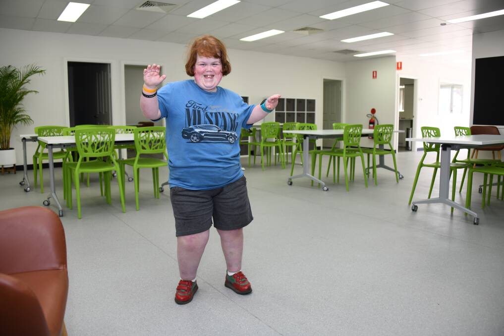 Sarah shows off her dance moves in the new breakthru facility. Picture by Amy McIntyre 