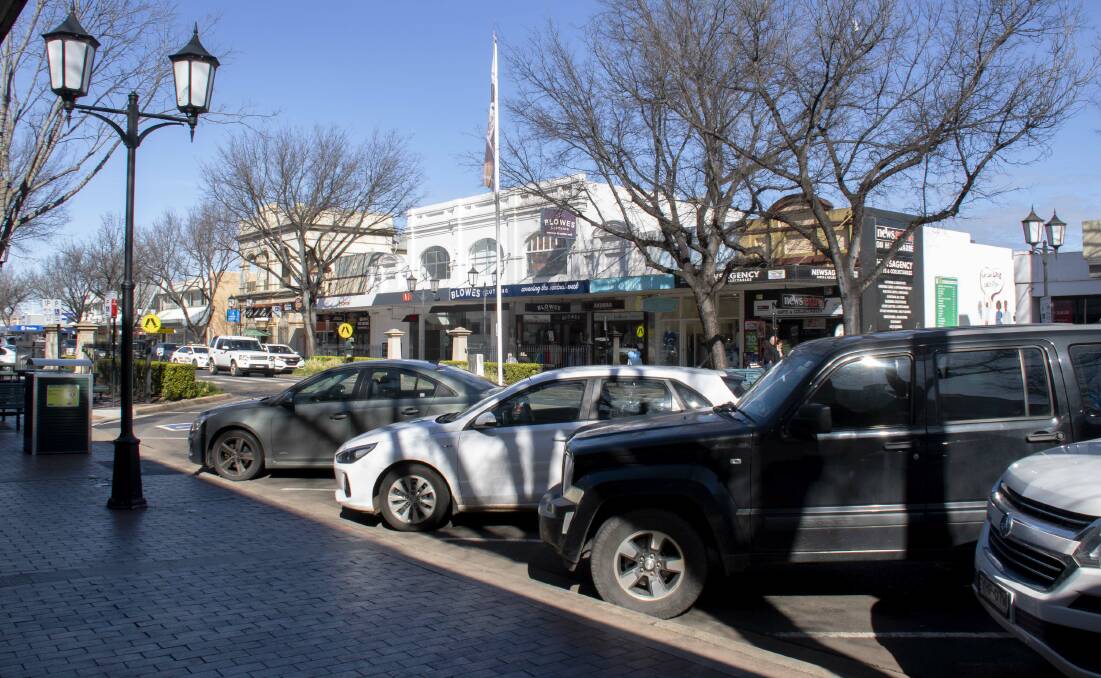 Parking on Macquarie Street will now be monitored by a parking sensor trial. Picture: Belinda Soole 