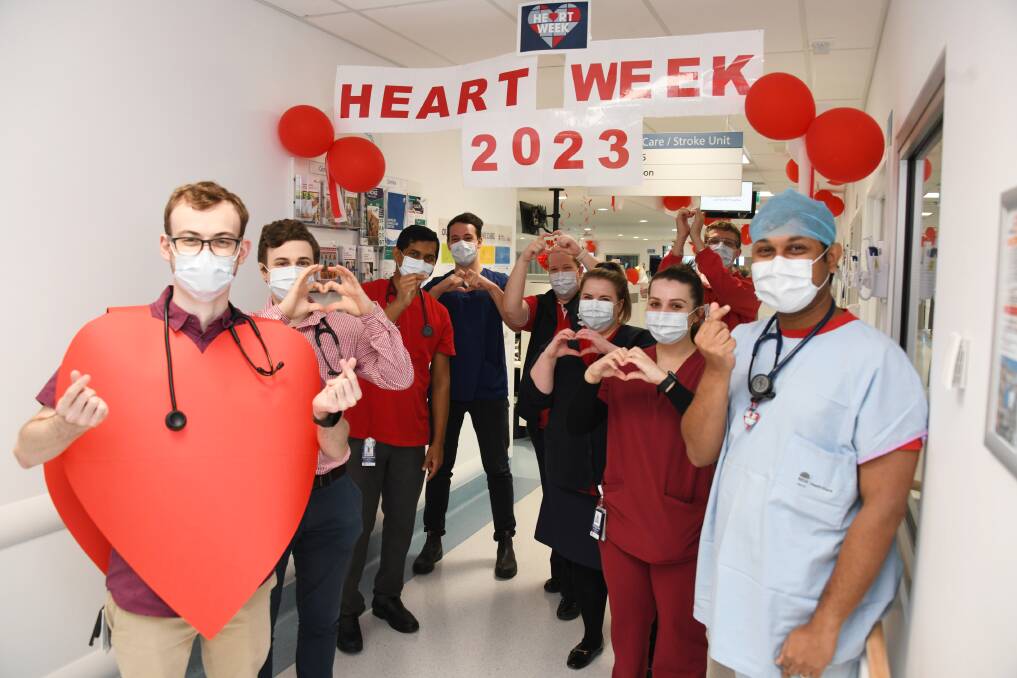 Dubbo Hospital doctors and nurses are promoting Heart Week 2023. Picture by Amy McIntyre 