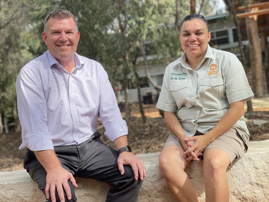 MP Dugald Saunders with finalist for the NSW Aboriginal Woman of the Year Award Kirsty Hargraves. Picture supplied 