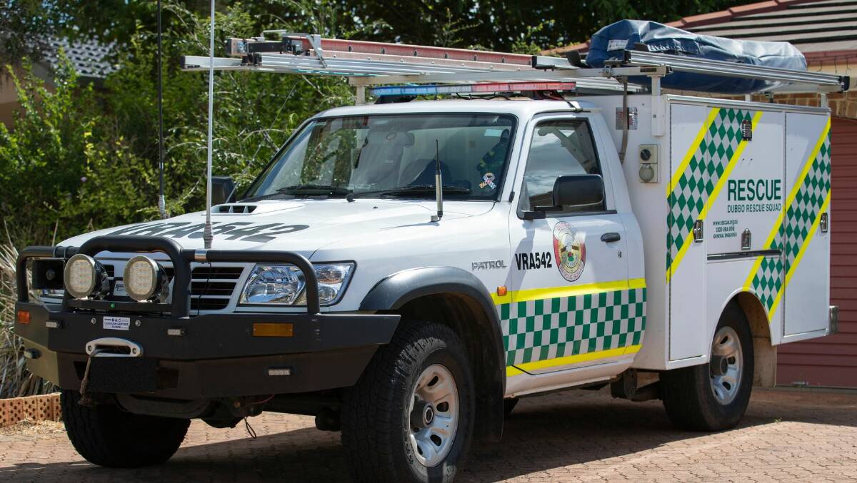  The Dubbo Rescue Squad vehicle damaged by would-be thieves on the morning of New Years Day. Picture supplied. 