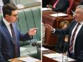 A war of words has broken out between Nationals leader David Littleproud (left) and Agriculture Minister Murray Watt. Pictures by Jamieson Murphy