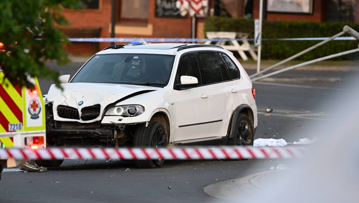 A white vehicle at the scene of Daylesford's fatality on Sunday, November 5. Picture by Lachlan Bence. 