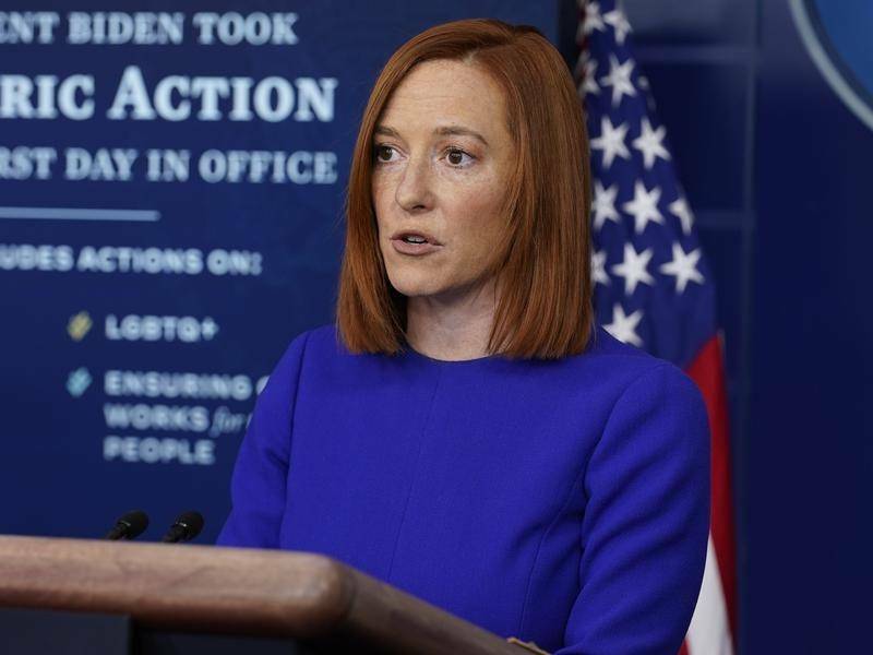 THE NEW FACE OF THE WHITE HOUSE: Jen Psaki, President Joe Biden's press secretary, said there would be 'disagreements' with the media, but that the new administration wanted to 'bring transparency and truth back to the government to share the truth, even when it's hard to hear'. 
