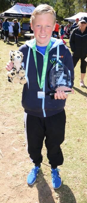 REPRESENTING DUBBO: Junior athlete Lochie Townsend finished third overall in the 10km Cheetah Chase. Photo: PAIGE WILLIAMS