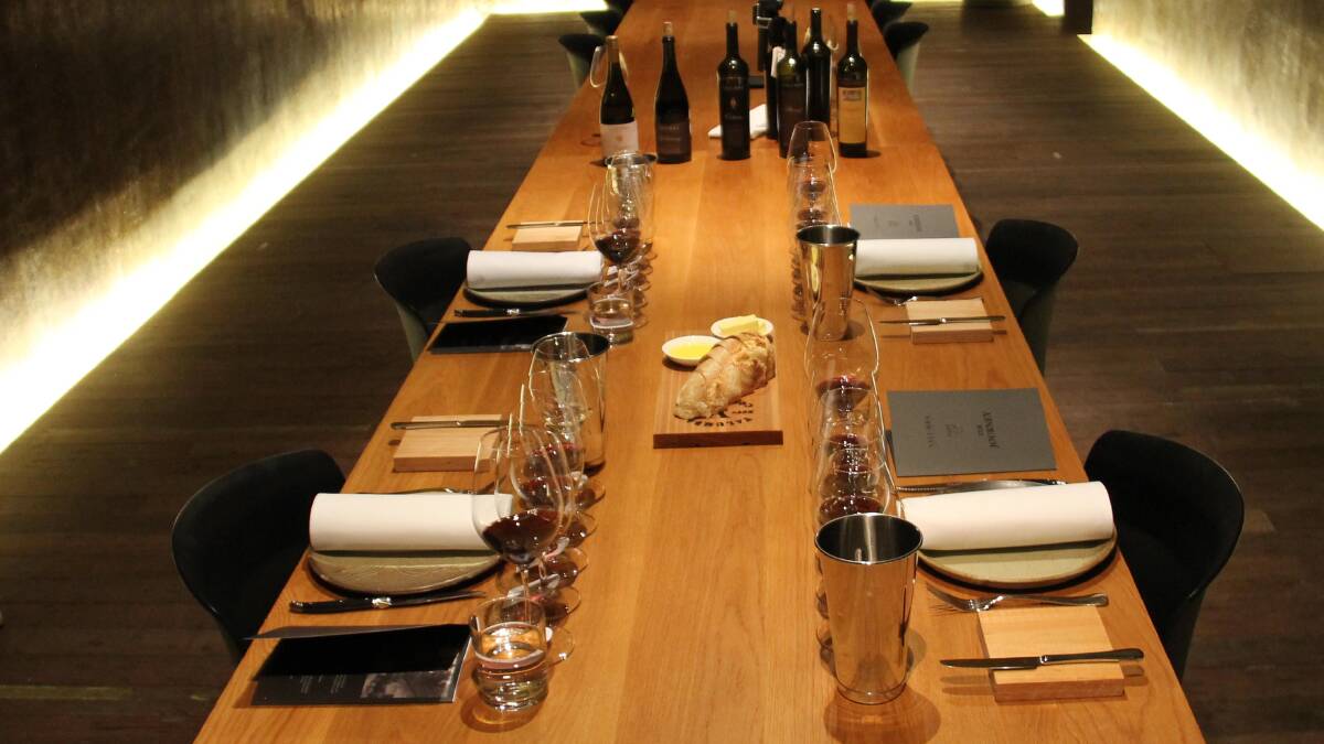  Lunch in Yalumba’s Tank 11 … a truly memorable dining space. 