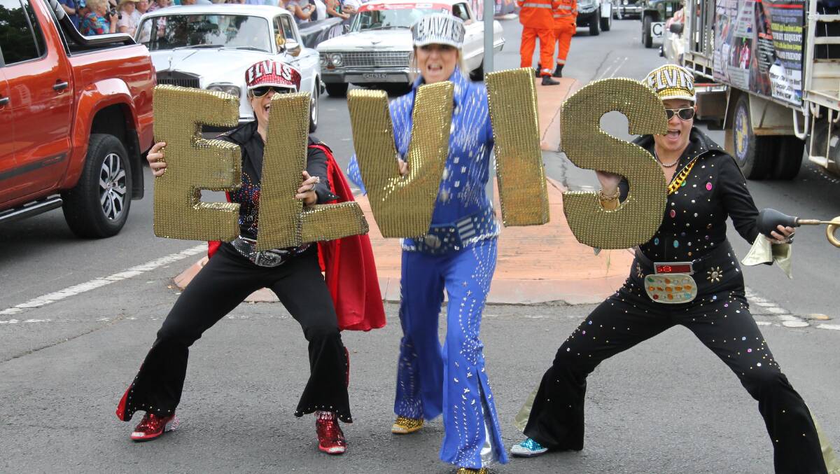 Parkes street parade … the town really gets behind its Elvis Festival.