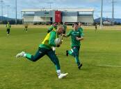 The Australian Rugby 7s training session at the Mudgee Rugby Union facility on July 12 at Glen Willow Sporting Complex. Picture: John Carters