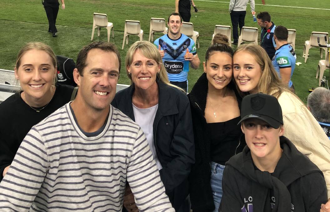 PROUD AS PUNCH: The Yeo family and Isaah's partner Ashleigh Camenzuli after a State of Origin match this year. Photo: CONTRIBUTED