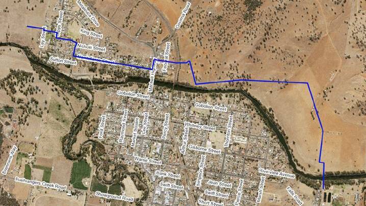 DROUGHT-PROOF: The proposed route of pipeline installation. Picture: SUPPLIED