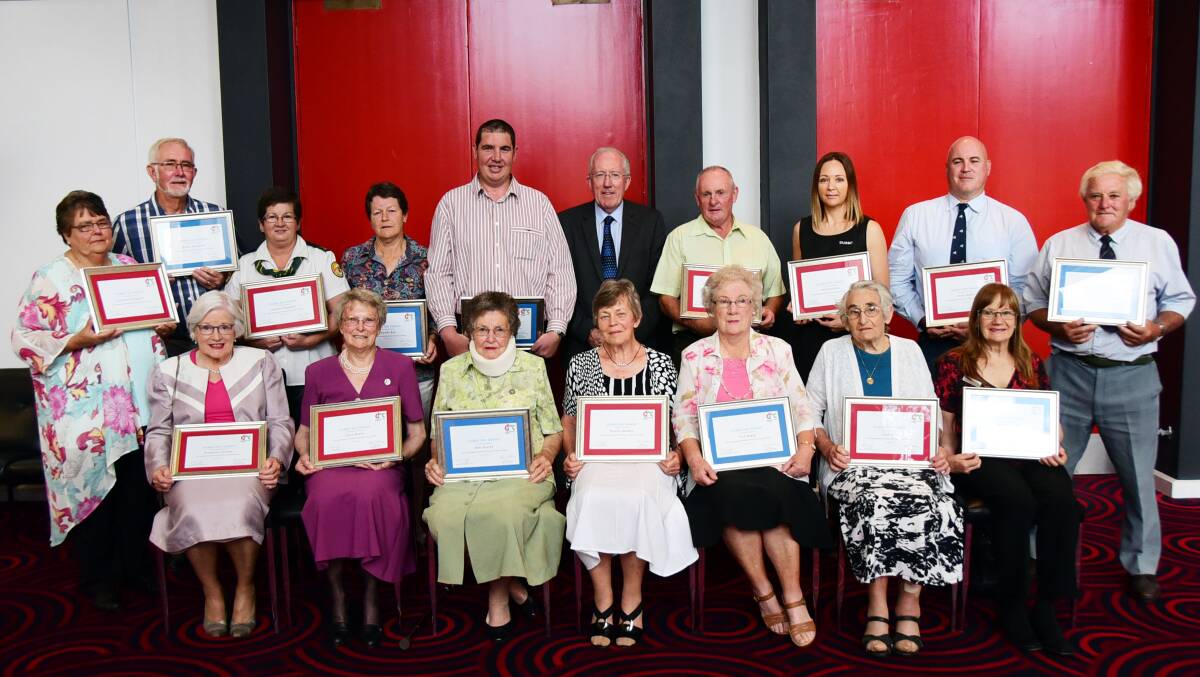Recipients of the 2016 Dubbo Day Awards with their citations. Photo: FILE.
