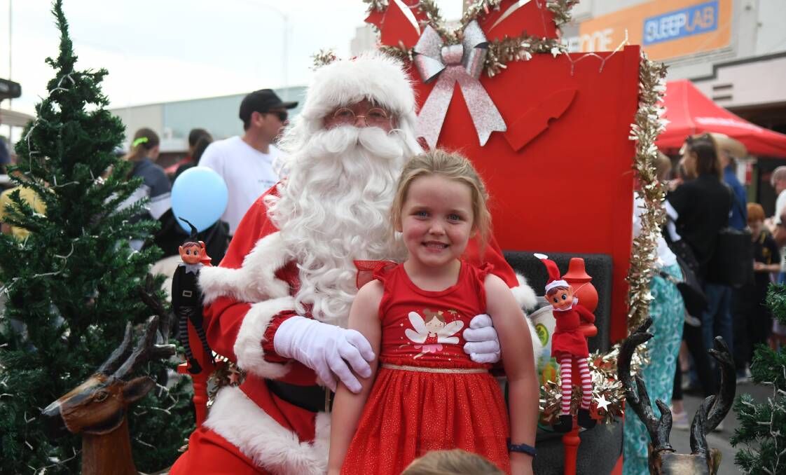 Georgia Nixon was happy to meet Santa at the 2022 Forbes Christmas Carnival. File picture