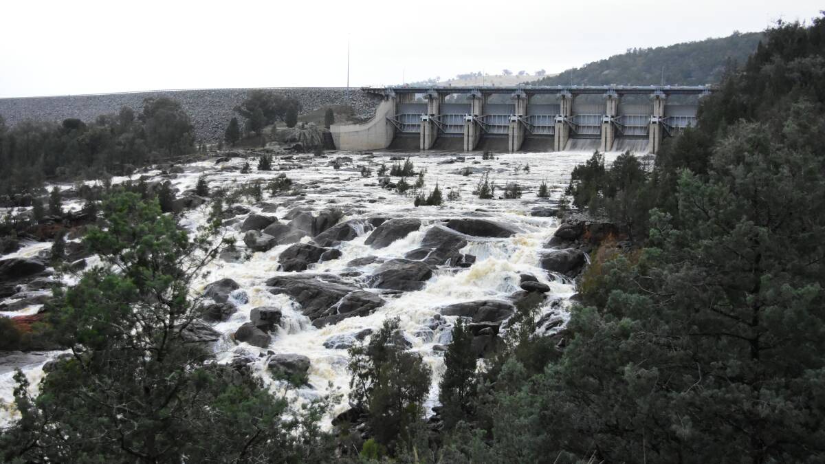 Releases from Wyangala Dam have created capacity to hold the inflows from the current rainfall. File picture.