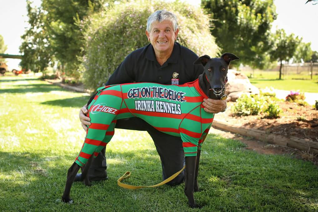 HOPES: Raymond Smith and current star of his kennels, Jungle Deuce. Picture: SUSAN HERBERT