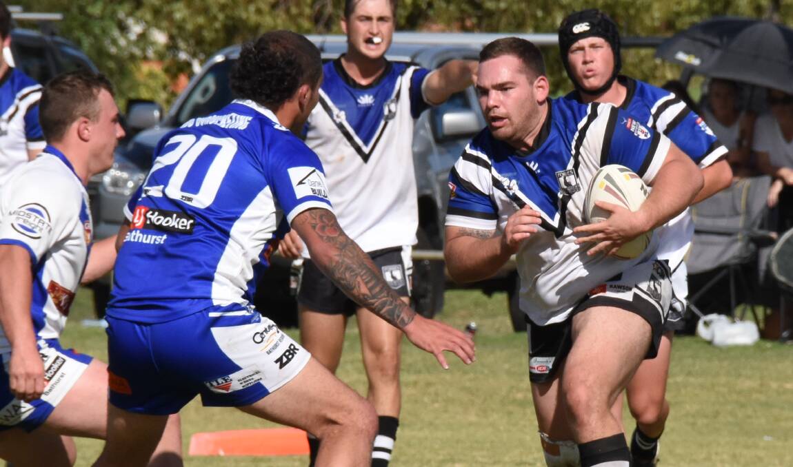 UP FRONT: Ben Robinson playing for the Magpies in the Stubby Collits memorial game. during the pre-season. Photo: RENEE POWELL