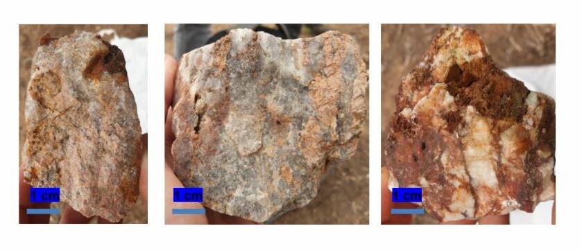 ROCKS: Samples shown by Impact Minerals to the ASX found north of Orange. Photo: Supplied