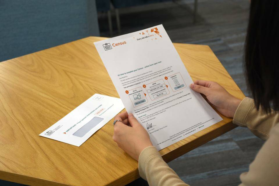CENSUS LETTER: This form with log-in and password details is being sent to households across Orange. Photo: Supplied