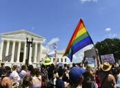 Thousands protest outside the Supreme Court in Washington after Roe v. Wade was overturned. Picture: AAP