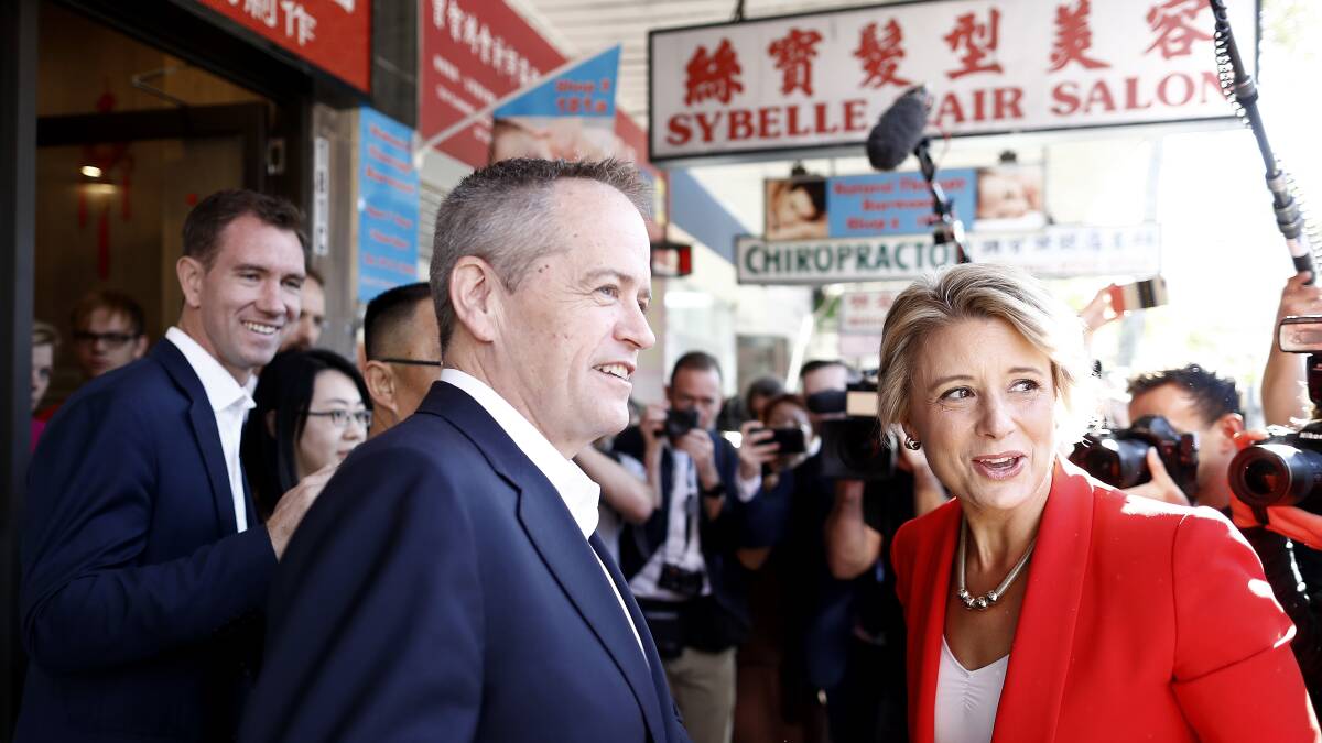 Former Labor leader Bill Shorten and Kristina Keneally in 2019. Picture: Getty Images