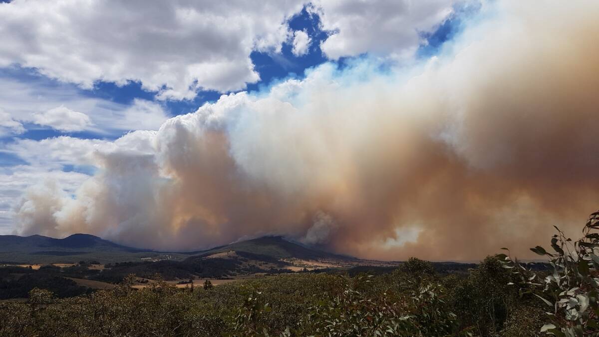 The view of the fire from Bendoura. Picture: Supplied