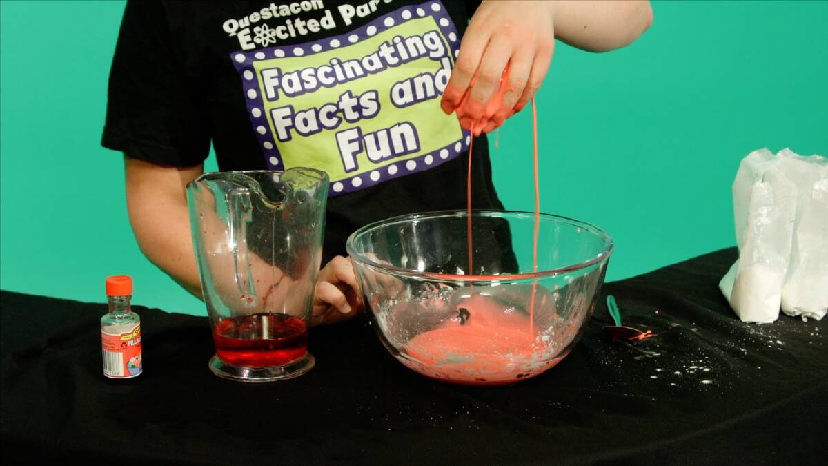 Kids can make non-toxic slime out of cornflour. Photo: Questacon