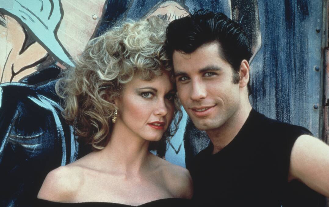 Olivia Newton-John, left and John Travolta in Grease. Picture: Supplied
