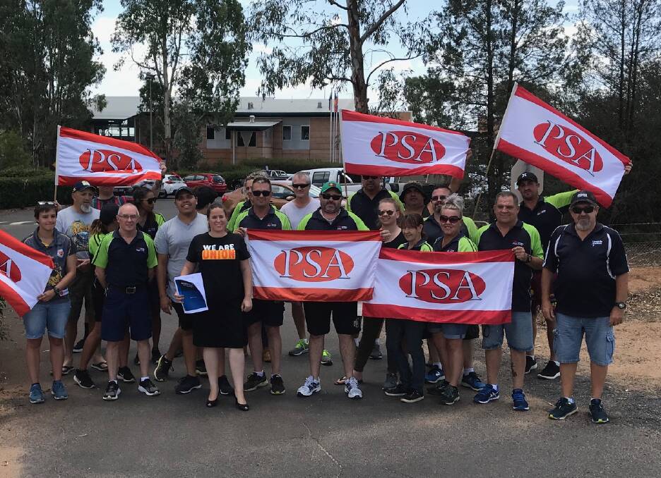 PROTEST: Over 30 people attended a stop-work meeting at the Dubbo Juvenile Justice Centre on Wednesday. Photo: CONTRIBUTED