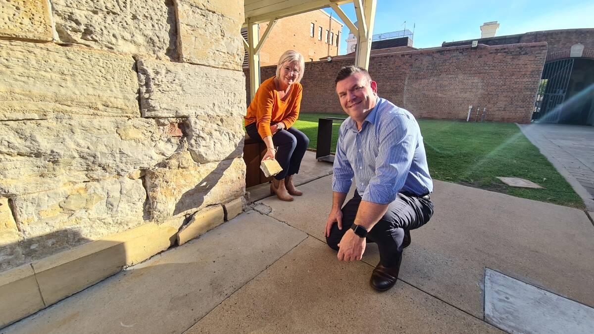 FUNDING: Member for Dubbo Dugald Saunders with Old Dubbo Gaol operations coordinator Julie Webster. Photo: CONTRIBUTED