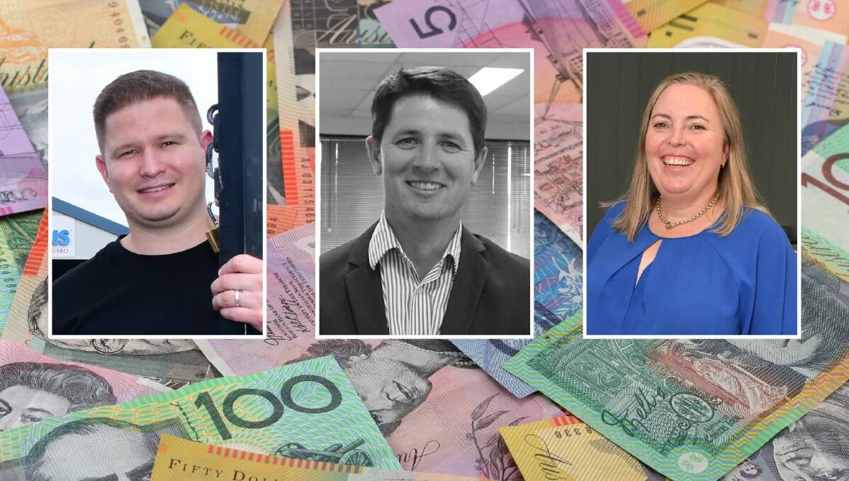 $130 billion: Fitness Focus owner Andrew Bassett, CPA Andrew Rose and Business NSW western NSW regional manager Vicki Seccombe. 