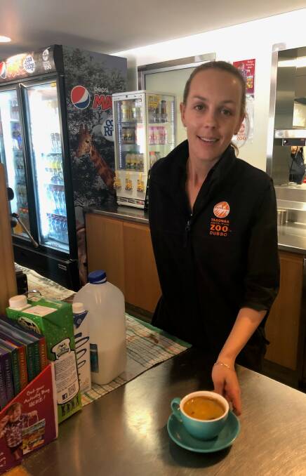 Amy Steven's has landed her dream job as a café supervisor at Taronga Western Plains Zoo. Photo: CONTRIBUTED