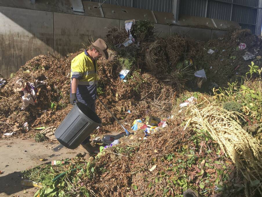 STAY AWAY: Council staff and contractors sort through all your organic waste by hand. Photo: SUPPLIED