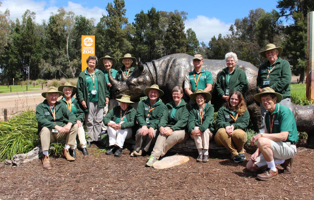THANK YOU: Some of the Volunteers at Taronga Western Plains Zoo. Photo: CONTRIBUTED
