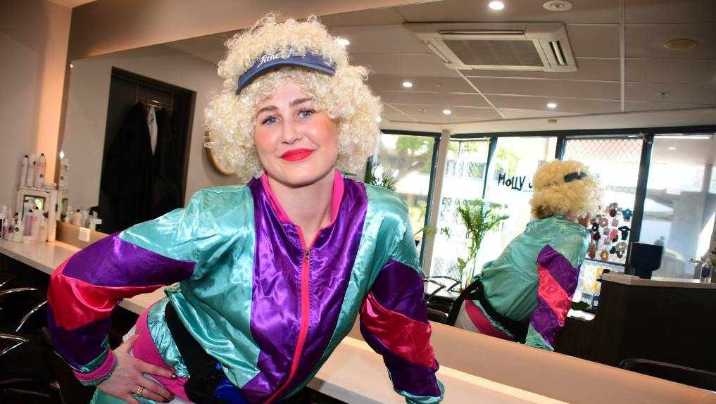 COMMUNITIES CHOICE: Superior Style Hair Dubbo RSL salon owner and hairdresser Molly Job dresses up as Kath Day Knight for Fun Fridays. Photo: AMY McINTYRE.