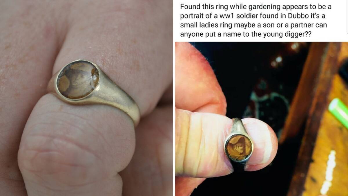 FOUND: The ring (left), and the facebook post which has been shared over 2000 times. Photo: CONTRIBUTED